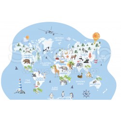 Mapa sveta 12 stiker